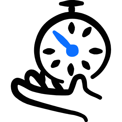 Time Clock Share Icon from Freehand Duotone Set