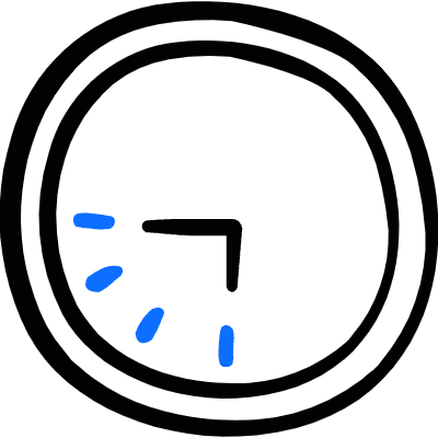 Time Clock Six Forty Five 2 Icon from Freehand Duotone Set