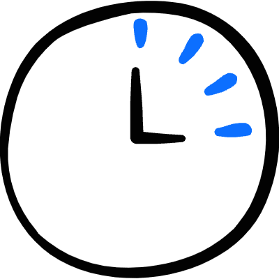 Time Clock Three 1 Icon from Freehand Duotone Set