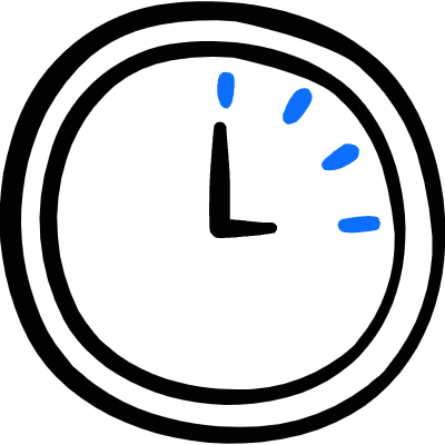 Time Clock Three 2 Icon from Freehand Duotone Set