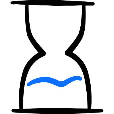 Time Hourglass Circle Icon from Freehand Duotone Set