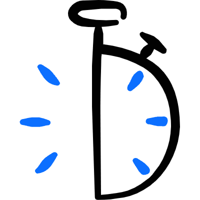 Time Stopwatch Half Right Icon from Freehand Duotone Set