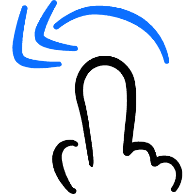 Gesture Swipe Horizontal Left 1 Icon from Freehand Duotone Set