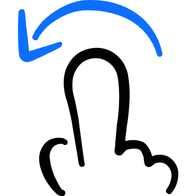 Gesture Swipe Horizontal Left Icon from Freehand Duotone Set