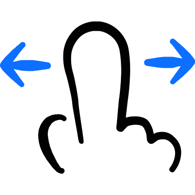 Gesture Swipe Horizontal Icon from Freehand Duotone Set