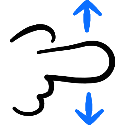 Gesture Swipe Vertical Icon from Freehand Duotone Set