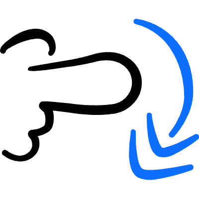 Gesture Swipe Vertical Down 1 Icon from Freehand Duotone Set