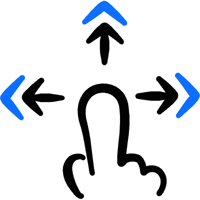 Gesture Tap Move Icon from Freehand Duotone Set
