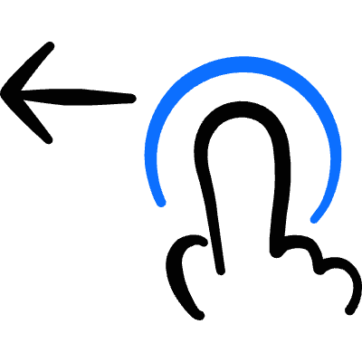 Gesture Tap Swipe Left Icon from Freehand Duotone Set