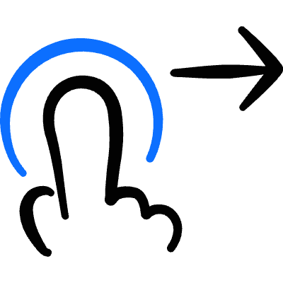 Gesture Tap Swipe Right Icon from Freehand Duotone Set