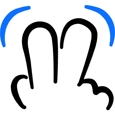 Gesture Tap Two Fingers Icon from Freehand Duotone Set