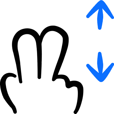 Gesture Two Fingers Scroll Icon from Freehand Duotone Set