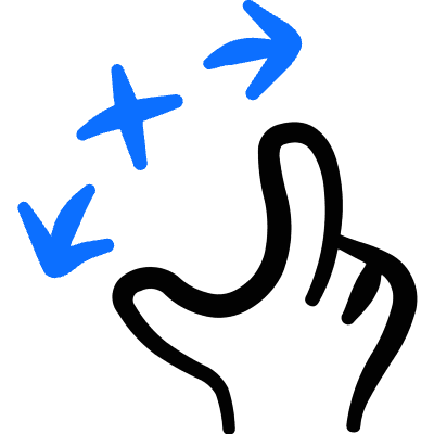 Gesture Zoom In Icon from Freehand Duotone Set