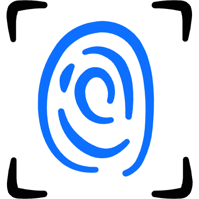 Touch Id Fingerprint Square Icon from Freehand Duotone Set