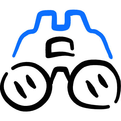 View Binocular Icon from Freehand Duotone Set