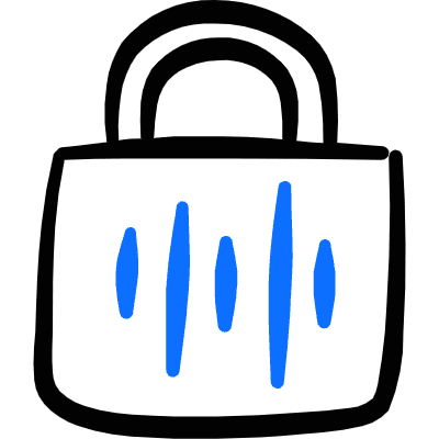 Voice Id Lock Icon from Freehand Duotone Set