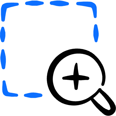 Zoom In Magnifier Area Icon from Freehand Duotone Set
