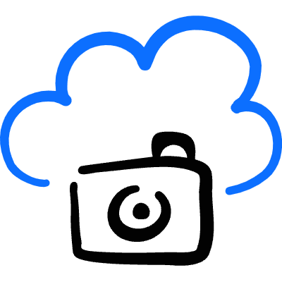 Cloud Camera Icon from Freehand Duotone Set