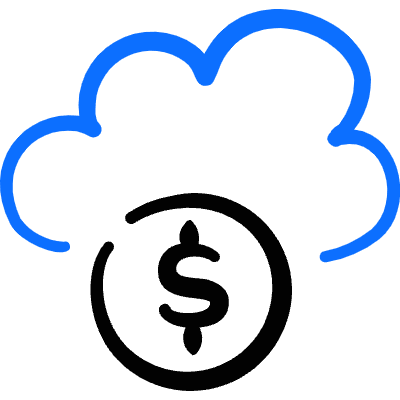Cloud Cash Icon from Freehand Duotone Set