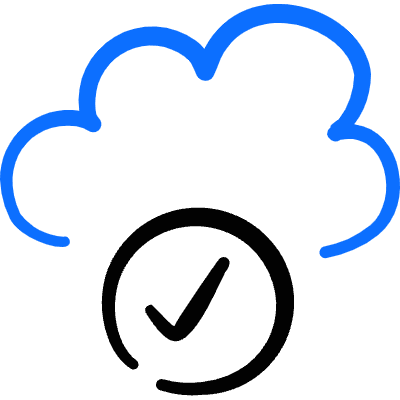 Cloud Check Icon from Freehand Duotone Set