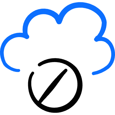 Cloud Disable Icon from Freehand Duotone Set