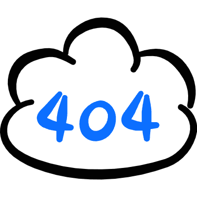Cloud Error 404 Icon from Freehand Duotone Set