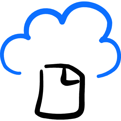 Cloud File Icon from Freehand Duotone Set