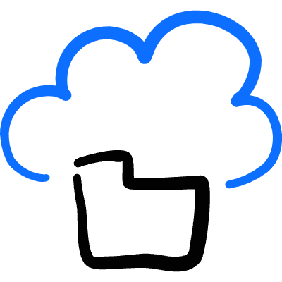 Cloud Folder Icon from Freehand Duotone Set