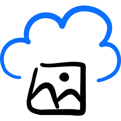 Cloud Image Icon from Freehand Duotone Set