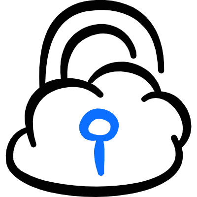 Cloud Lock 1 Icon from Freehand Duotone Set