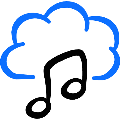 Cloud Music Icon from Freehand Duotone Set