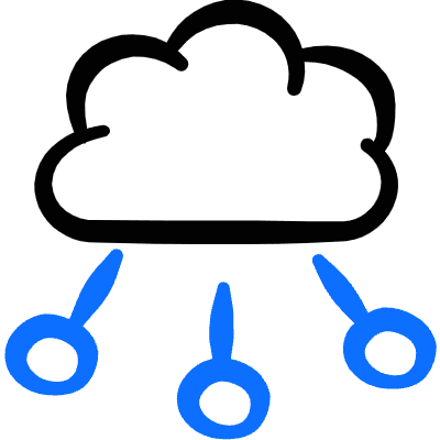 Cloud Network 1 Icon from Freehand Duotone Set