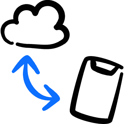 Cloud Phone Exchange Icon from Freehand Duotone Set