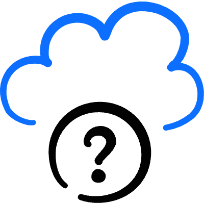 Cloud Question Icon from Freehand Duotone Set