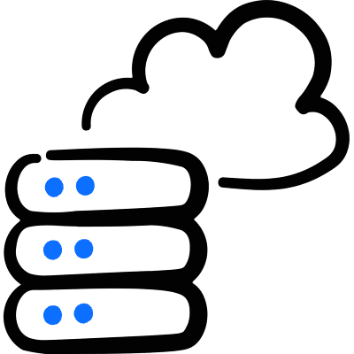 Cloud Server Icon from Freehand Duotone Set