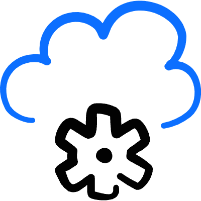 Cloud Settings Icon from Freehand Duotone Set