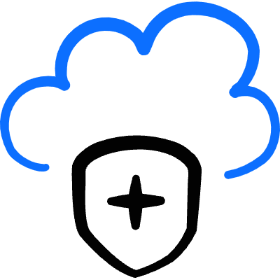 Cloud Shield Icon from Freehand Duotone Set