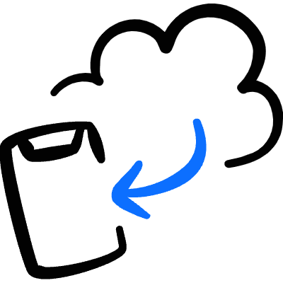 Cloud Smartphone Download Icon from Freehand Duotone Set