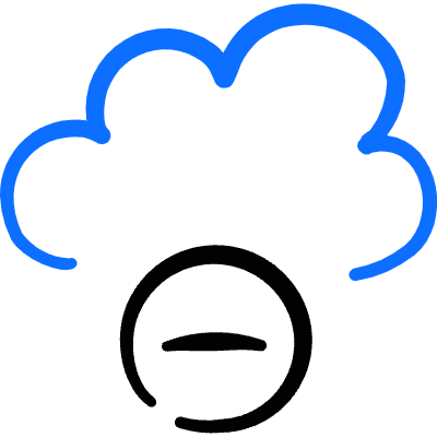 Cloud Subtract Icon from Freehand Duotone Set