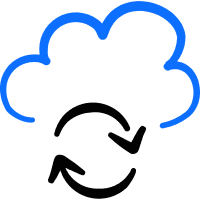 Cloud Sync Icon from Freehand Duotone Set