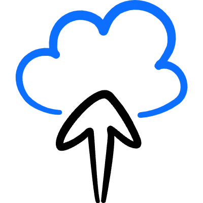 Cloud Upload Icon from Freehand Duotone Set