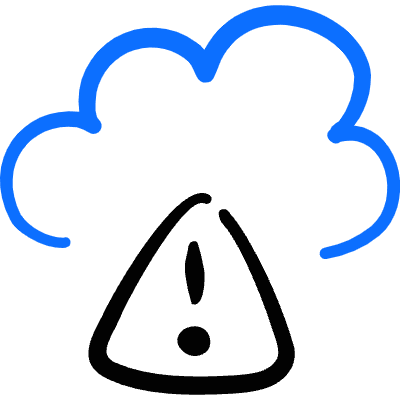 Cloud Warning Icon from Freehand Duotone Set
