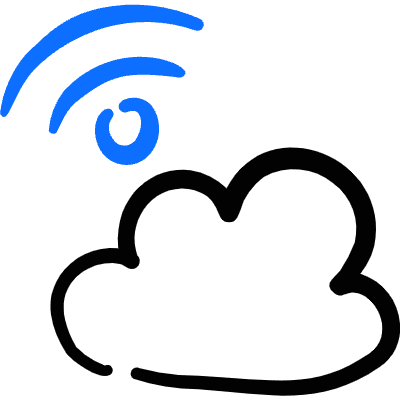 Cloud Wifi Icon from Freehand Duotone Set
