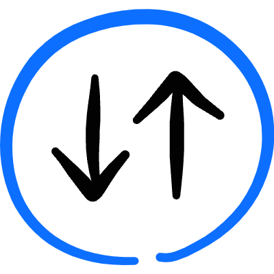 Data Transfer Circle Vertical Icon from Freehand Duotone Set