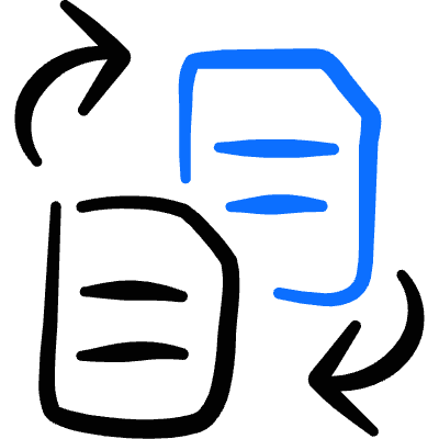 Data Transfer Document Icon from Freehand Duotone Set