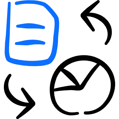 Data Transfer Document Pie Icon from Freehand Duotone Set