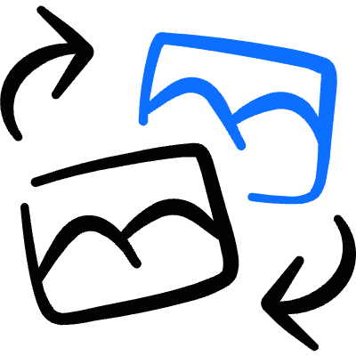 Data Transfer Image Icon from Freehand Duotone Set