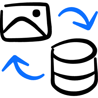 Data Transfer Server Image Icon from Freehand Duotone Set