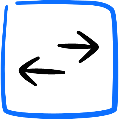 Data Transfer Square Horizontal Icon from Freehand Duotone Set