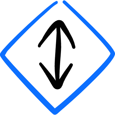 Data Transfer Vertical Diamond Icon from Freehand Duotone Set